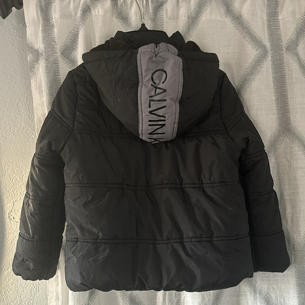 CALVIN KLEIN KIDS FLEECE LINED PUFFER JACKET - Picture 3 of 4
